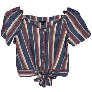 Anthropologie Drew Blouse Top Cropped Cotton Women Size S